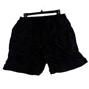 Forever 21 Mens Black Swim Trunks Shorts Medium Drawstring Lightweight Beach